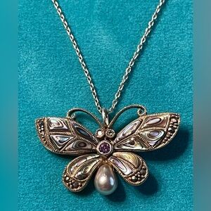 SILVER BUTTERFLY /NEVER WORN /925 THAI MARKED/ INTRICATE DESIGN SIAM. (THAILAND)